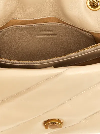 Pinko Classic Love Puff Crossbody Bags Beige In Neutral