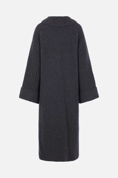 Sa Su Phi Hooded Belted Cardigan In Gray