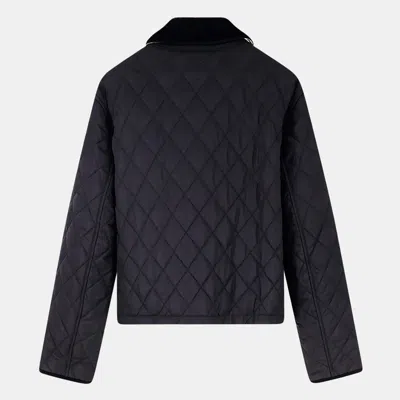 Burberry Women Nylon Jacket With Stitching In Black