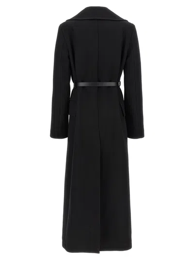 Jil Sander Double-breasted Coat Coats And Trench Coats Black In Black