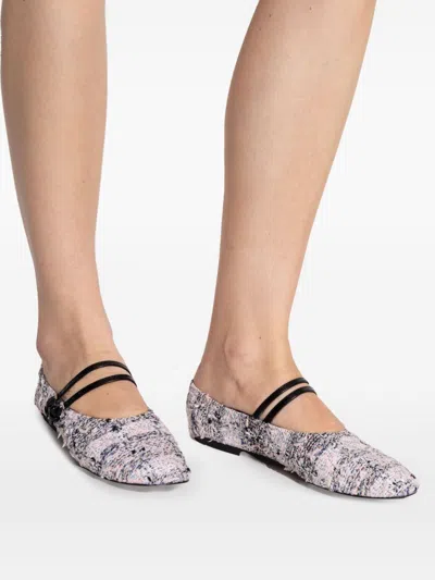 Tory Burch Flat Shoes Blacks And Greys In Gray