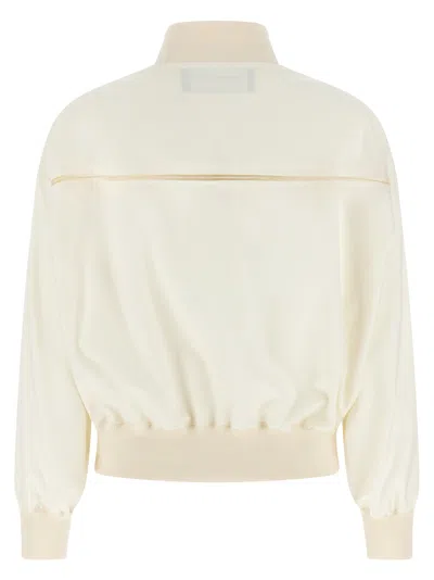 Fabiana Filippi Insert Bomber Jacket Puffer Jackets White In White