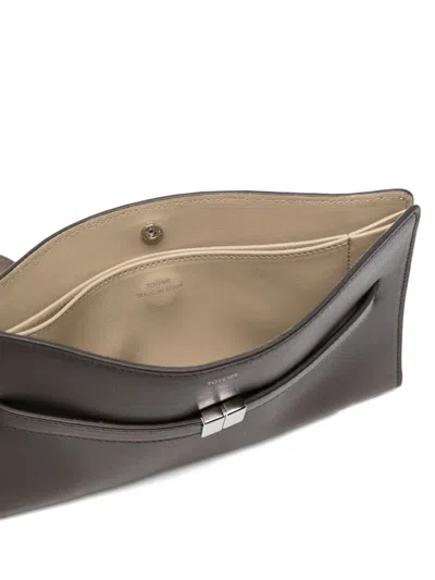 Totême Toteme Belted Leather Crossbody Bag In Brown