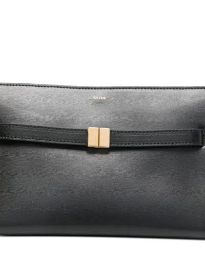 Totême Toteme Belted Leather Crossbody Bag In Black