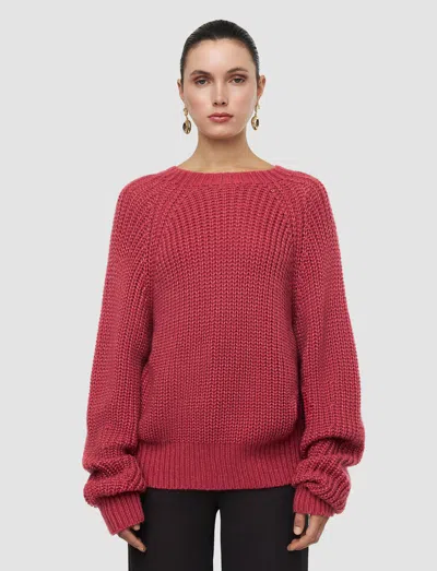 Joseph Plamer Wool Cashmere Jumper In Pink