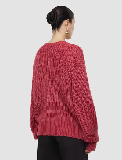 Joseph Plamer Wool Cashmere Jumper In Pink