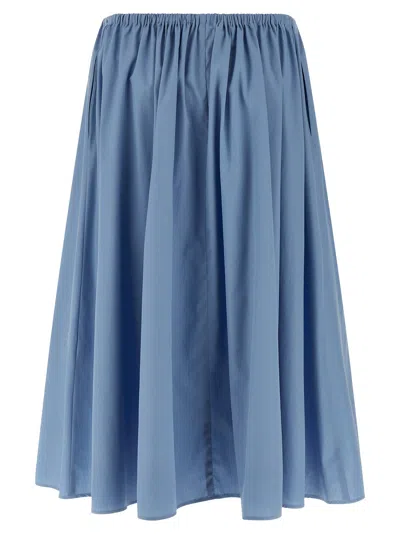 Marni Poplin Skirt Skirts Light Blue In Blue