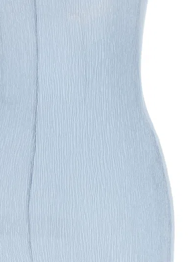 Magda Butrym Embellished Textured Lyocell-blend Mini Dress In Blue