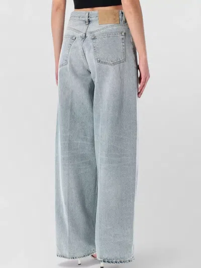 Haikure Bethany Belt Loop Five Pocket Wide Leg Trousers In Blue