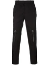 ALEXANDER MCQUEEN zip detail straight-leg trousers,449556QIS1111781936