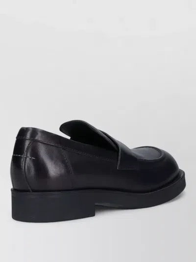 Mm6 Maison Margiela Leather City Biker Loafers In Black