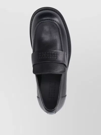 Mm6 Maison Margiela Leather City Biker Loafers In Black