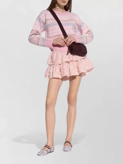 Tory Burch Double Strap Square Toe Textured Ballerinas In Gray