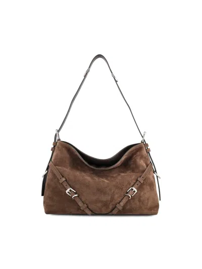 Givenchy Black Calf Leather Bos Taurus Shoulder Bag In Brown