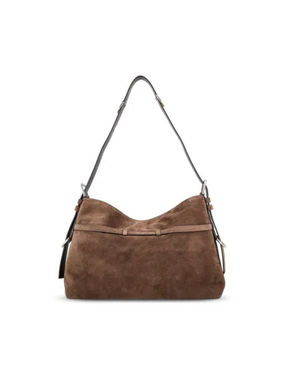 Givenchy Black Calf Leather Bos Taurus Shoulder Bag In Brown