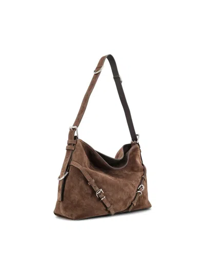 Givenchy Black Calf Leather Bos Taurus Shoulder Bag In Brown