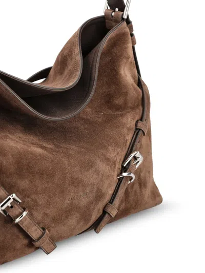 Givenchy Black Calf Leather Bos Taurus Shoulder Bag In Brown