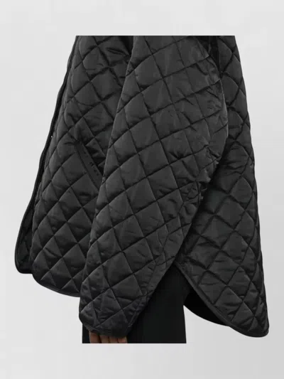 Totême Quilted Jacket Collared Neck Long Sleeves In Black