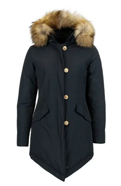 Woolrich Coats Blue And Green In Multi