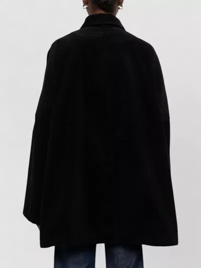 Totême Corduroy Overshirt Jacket Long Sleeves Pockets In Black