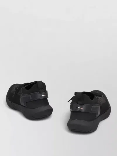 Hugo Boss Mesh Upper Sock Sneakers Pull Tab Sole In Black