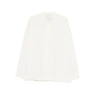Studio Nicholson Collarless Shirt In White