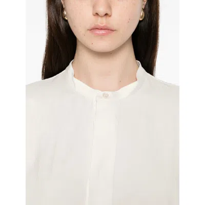 Studio Nicholson Collarless Shirt In White