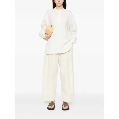 Studio Nicholson Collarless Shirt In White