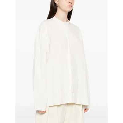 Studio Nicholson Collarless Shirt In White