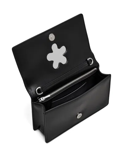 Marc Jacobs Mini Crossbody Bag Chain Strap Mirror Handle In Black