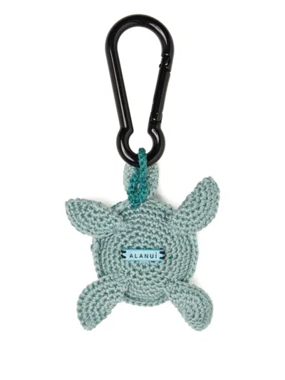 Alanui Crochet Turtle Keyring Aquatic Motif In Multi