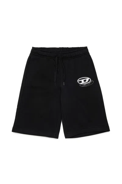 Diesel Sweat Shorts With Logo In Black