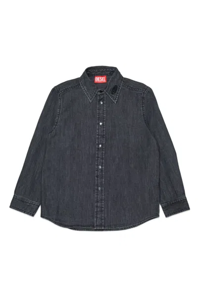 Diesel Csimply-over Buttoned-up Shirt In Black