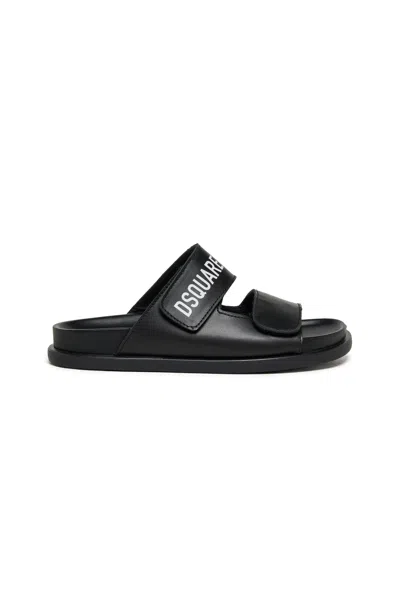 Dsquared2 Slides With Logo In Black