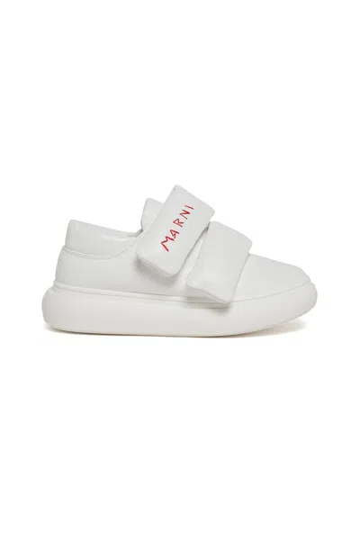 Marni Logo-print Sneakers In White