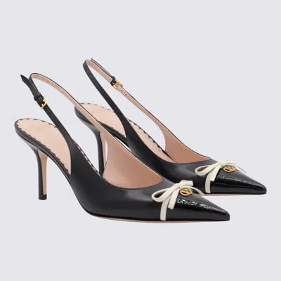Valentino Garavani Black Leather Pumps In Black