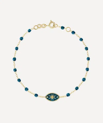 Gigi Clozeau 18ct Gold Karma Jungle Resin Bead Bracelet In Gold