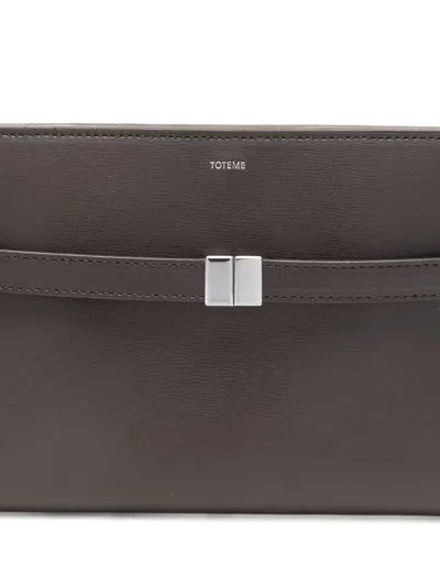 Totême Toteme Belted Leather Crossbody Bag In Brown