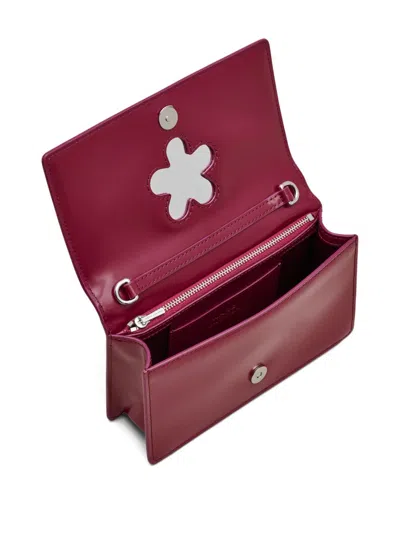 Marc Jacobs Mirror Mini Bag Chain Strap Flowers Handle In Red