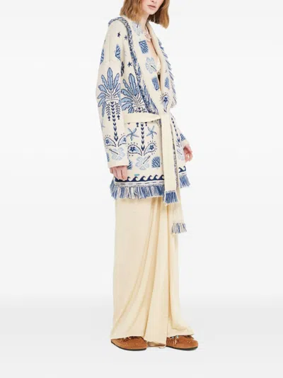 Alanui Echoes Of The Island Wool And Cotton Cardigan In Multi