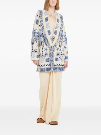 Alanui Echoes Of The Island Wool And Cotton Cardigan In Multi