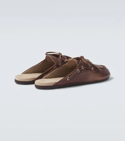 Miu Miu Leather Mules In Multi