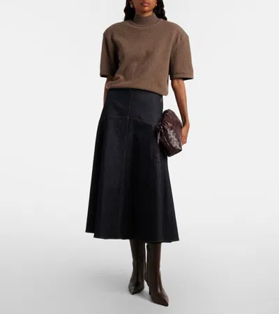 Amina Muaddi Christine 80 Leather Ankle Boots In Multi