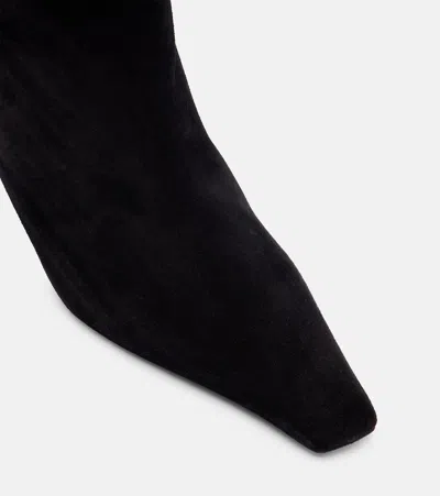 Amina Muaddi Jamie 25 Suede Ankle Boots In Multi