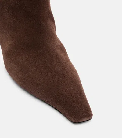 Amina Muaddi Jamie 25 Suede Ankle Boots In Multi