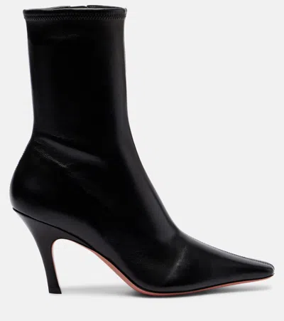 Amina Muaddi Jamie Ankle Boots Pointed Toe Leather In Multi