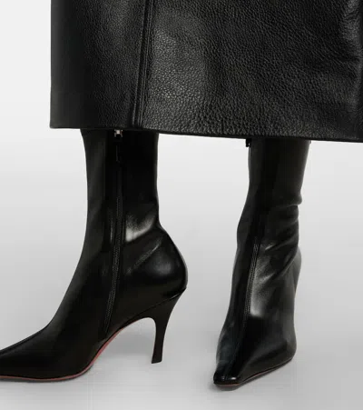 Amina Muaddi Jamie Ankle Boots Pointed Toe Leather In Multi