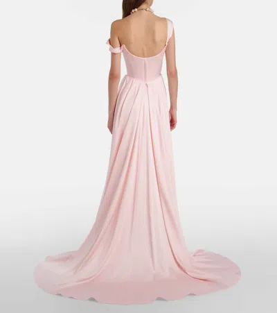 Vivienne Westwood Nova Grace Draped Asymmetric Gown In Multi