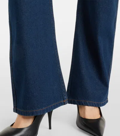 Jean Paul Gaultier Printed Mid-rise Wide-leg Jeans In Multi