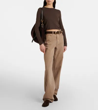 Slvrlake Cassie High-rise Straight Jeans In Brown